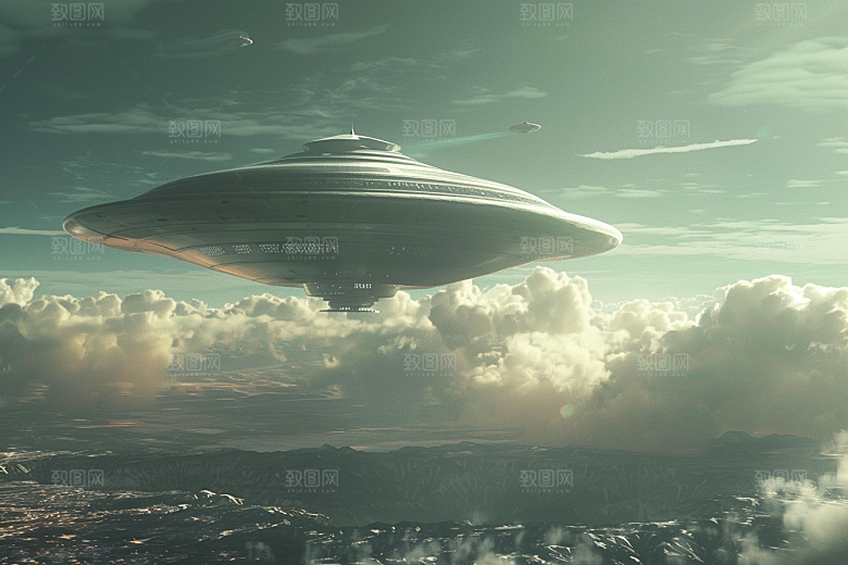 末日飞船飞碟宇宙游戏原画