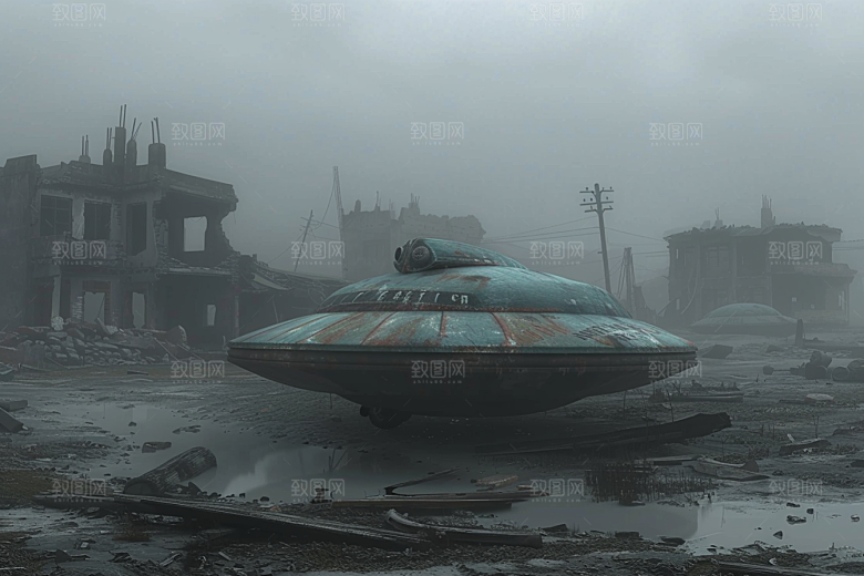 末日飞船太空战舰宇宙游戏原画
