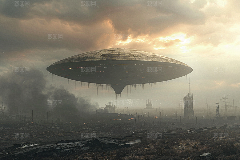 末日飞船太空战舰宇宙游戏原画