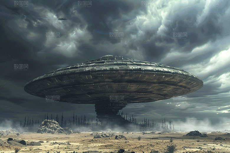 末日飞船宇宙科幻片游戏原画