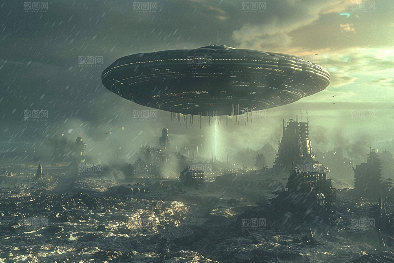 末日飞船太空宇宙游戏原画