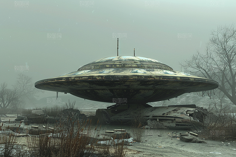 末日飞船飞行器宇宙游戏原画