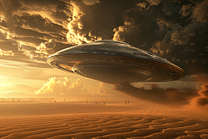 末日飞船宇宙科技感游戏原画