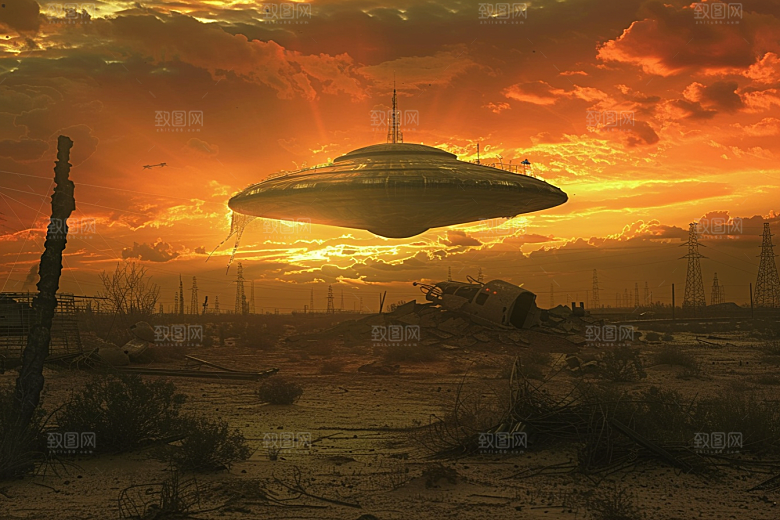 末日飞船科幻片宇宙游戏原画