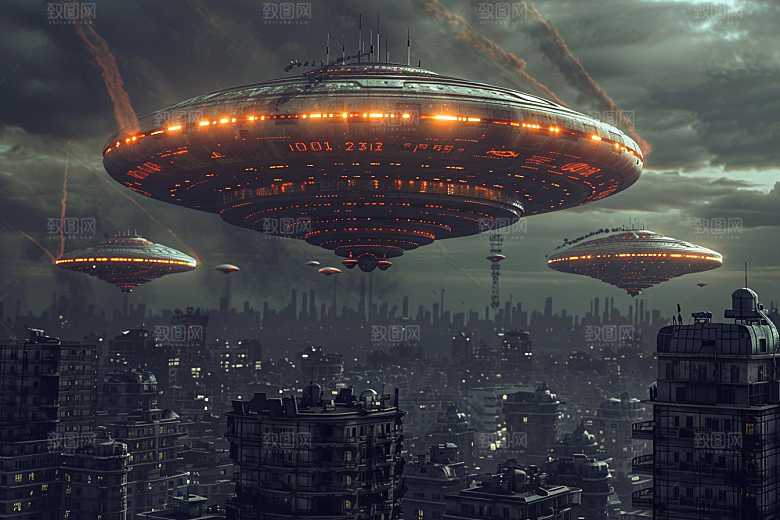 末日飞船宇宙科技感游戏原画