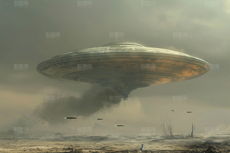 末日飞船科幻片太空战舰游戏原画