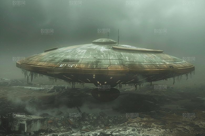 末日飞船太空宇宙游戏原画