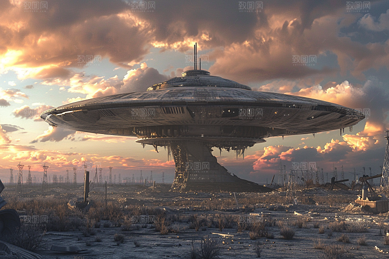 末日飞船太空外星人游戏原画