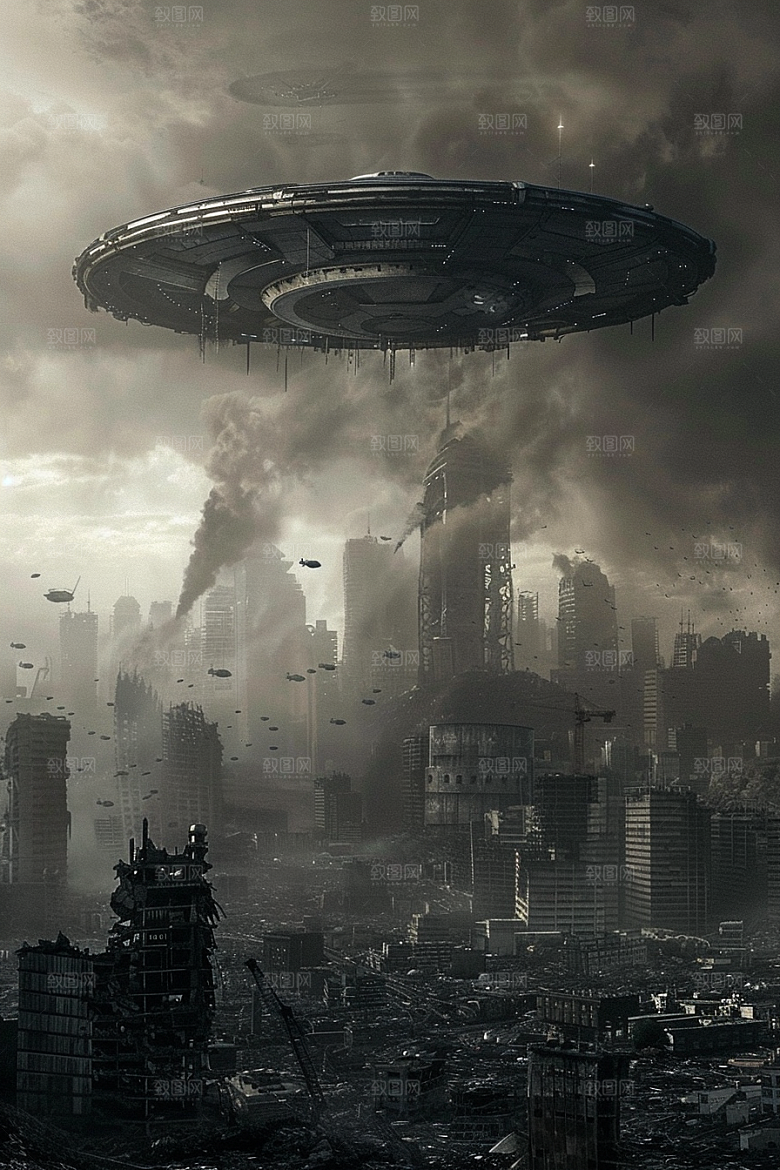 末日飞船宇宙飞行器游戏原画