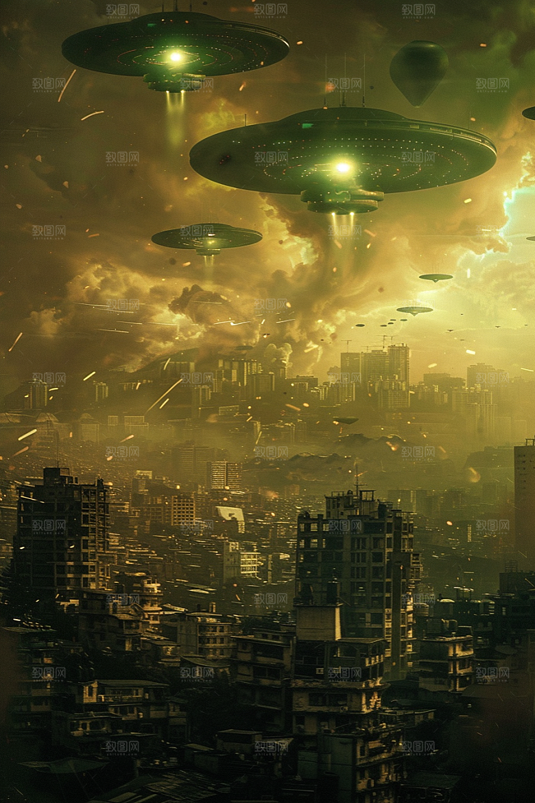 末日飞船太空战舰科幻片游戏原画
