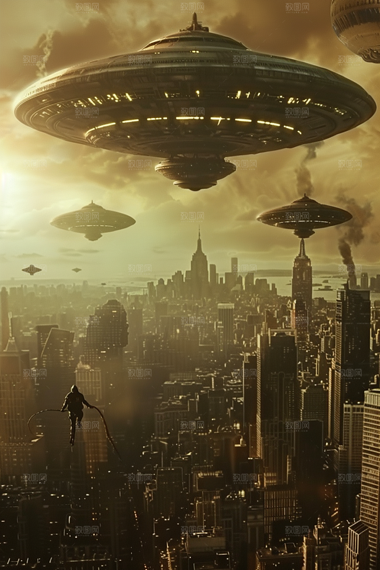 末日飞船太空战舰科幻片游戏原画