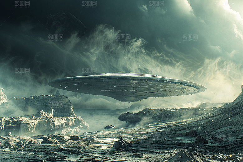 末日飞船太空战舰太空游戏原画