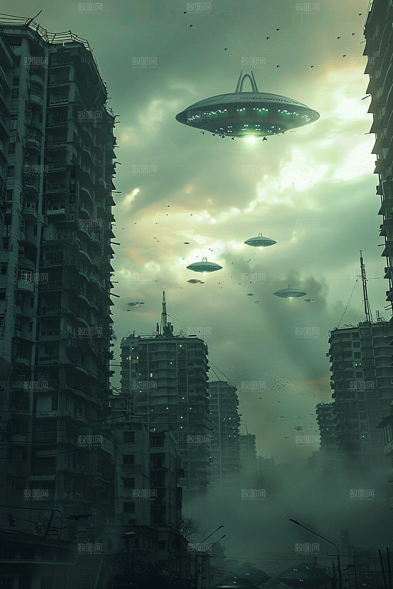 末日飞船飞行器太空战舰游戏原画