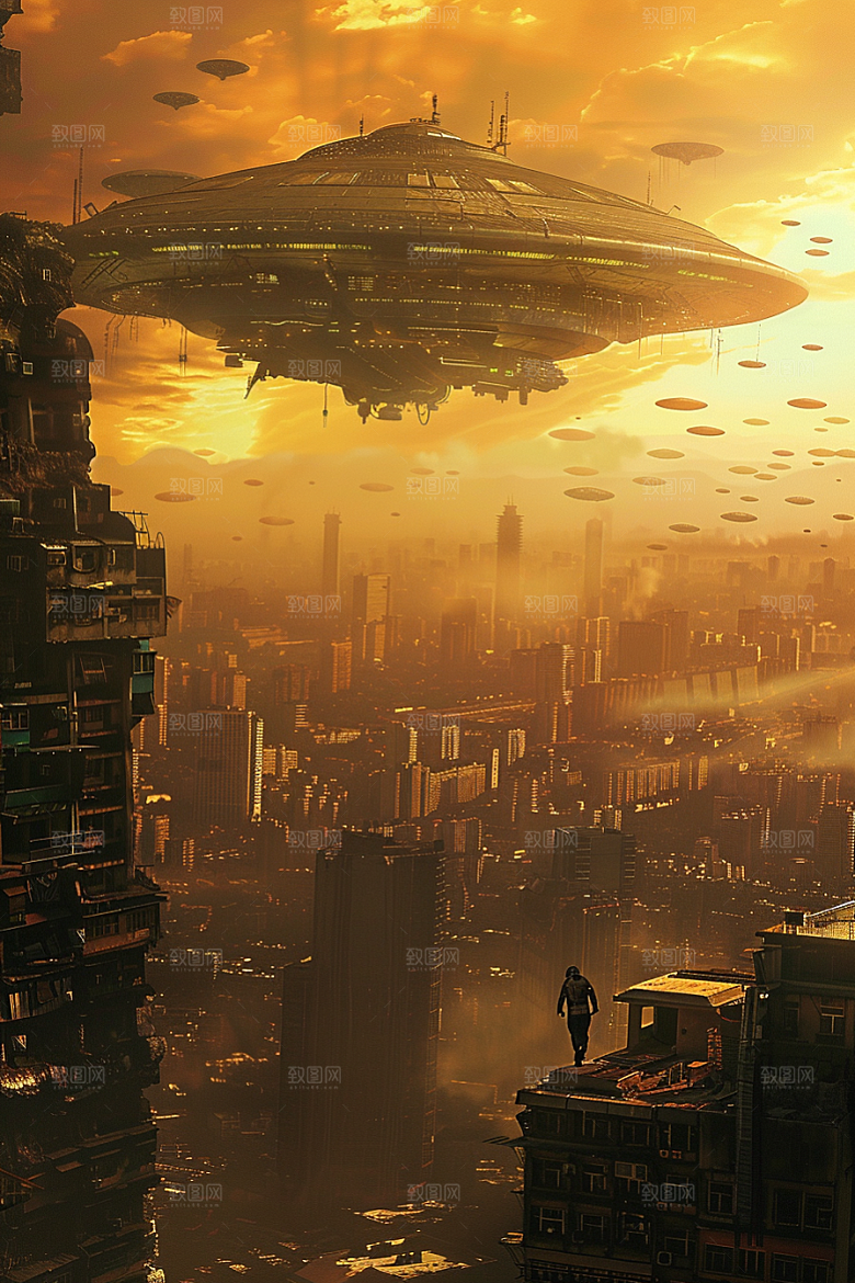 末日飞船宇宙科幻片游戏原画