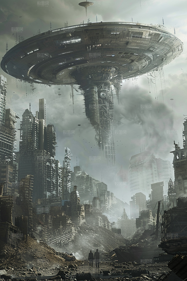 末日飞船宇宙世界末日游戏原画