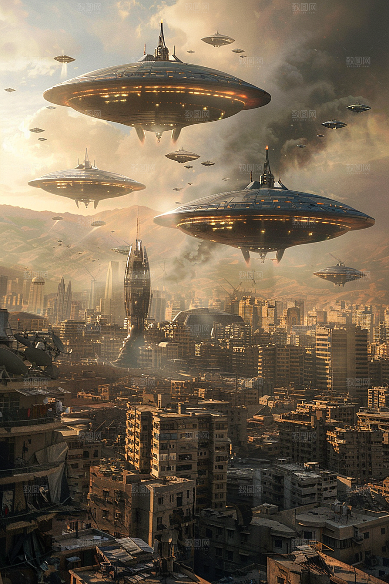 末日飞船外星人太空游戏原画