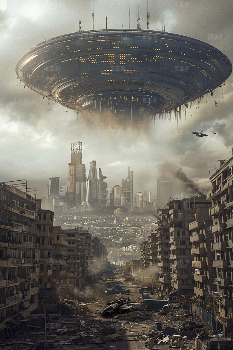 末日飞船废土风外星人游戏原画