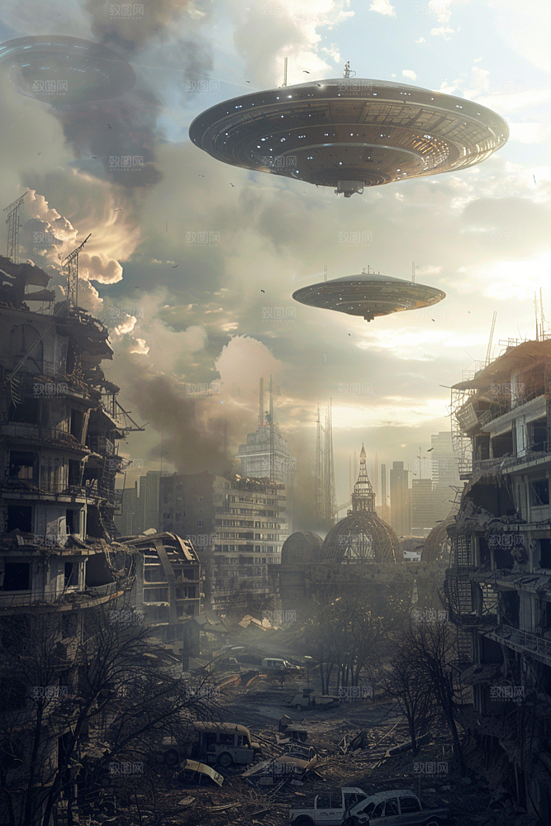 末日飞船外星人太空战舰游戏原画