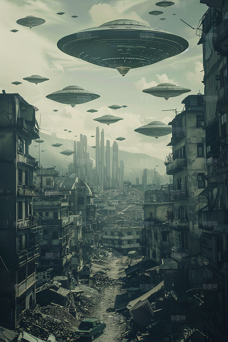 末日飞船太空科技感游戏原画