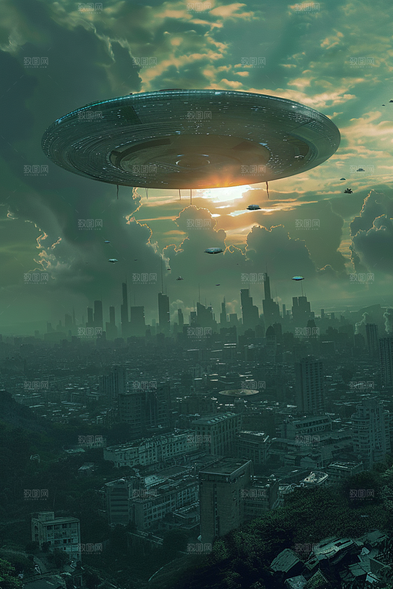 末日飞船飞行器宇宙游戏原画