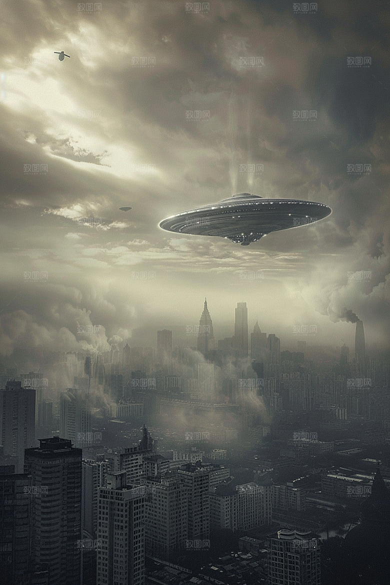 末日飞船太空战舰外星人游戏原画