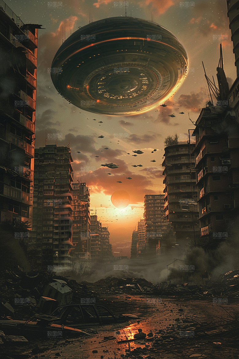 末日飞船世界末日太空战舰游戏原画