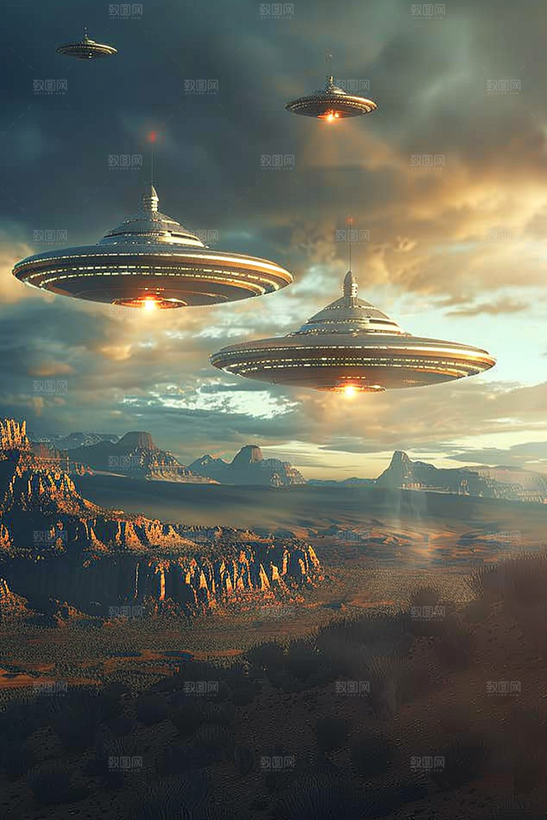 末日飞船太空战舰外星人游戏原画