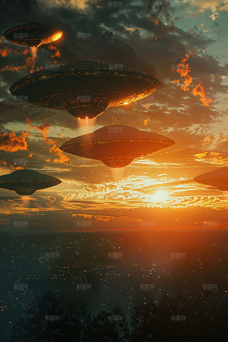 末日飞船外星人飞碟游戏原画