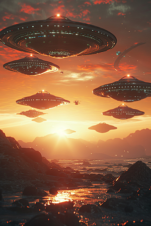 末日飞船宇宙太空游戏原画