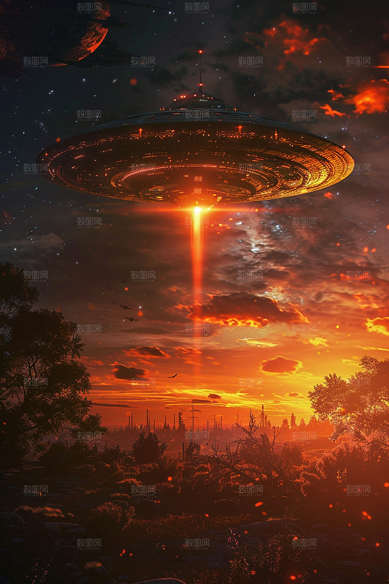 末日飞船宇宙太空战舰游戏原画