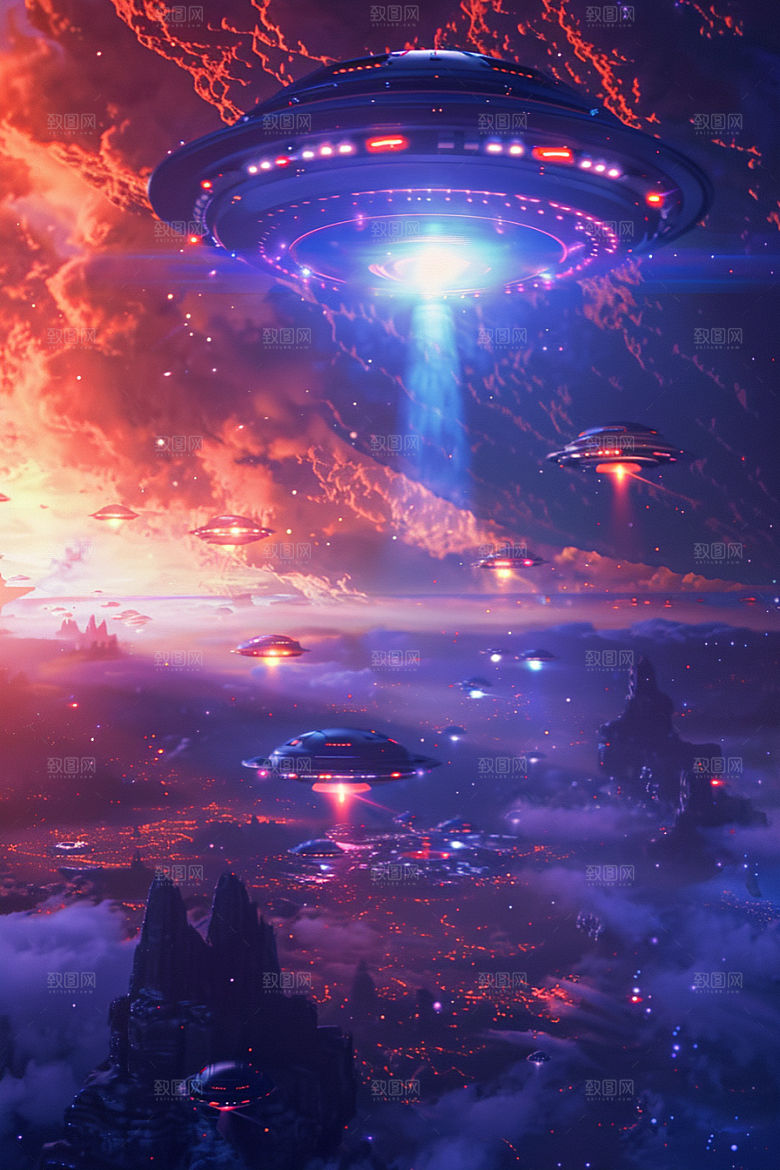 末日飞船外星人废土风游戏原画