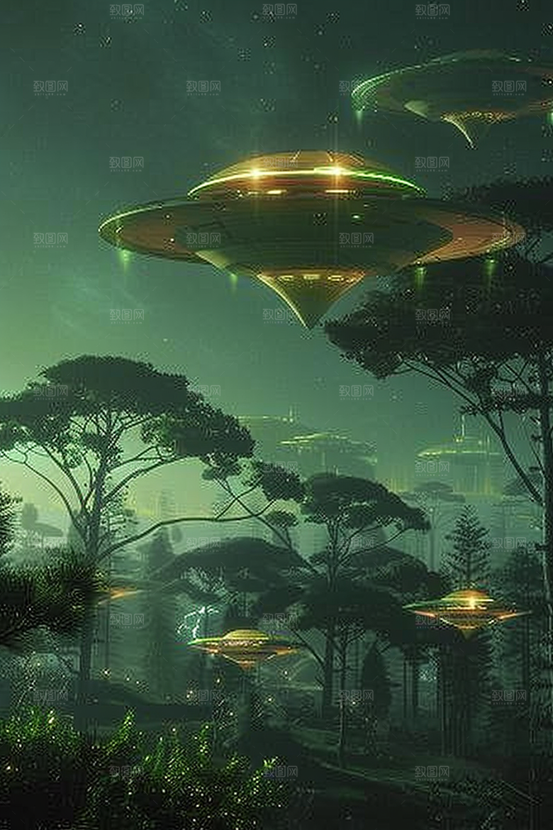 末日飞船外星人暗黑游戏原画
