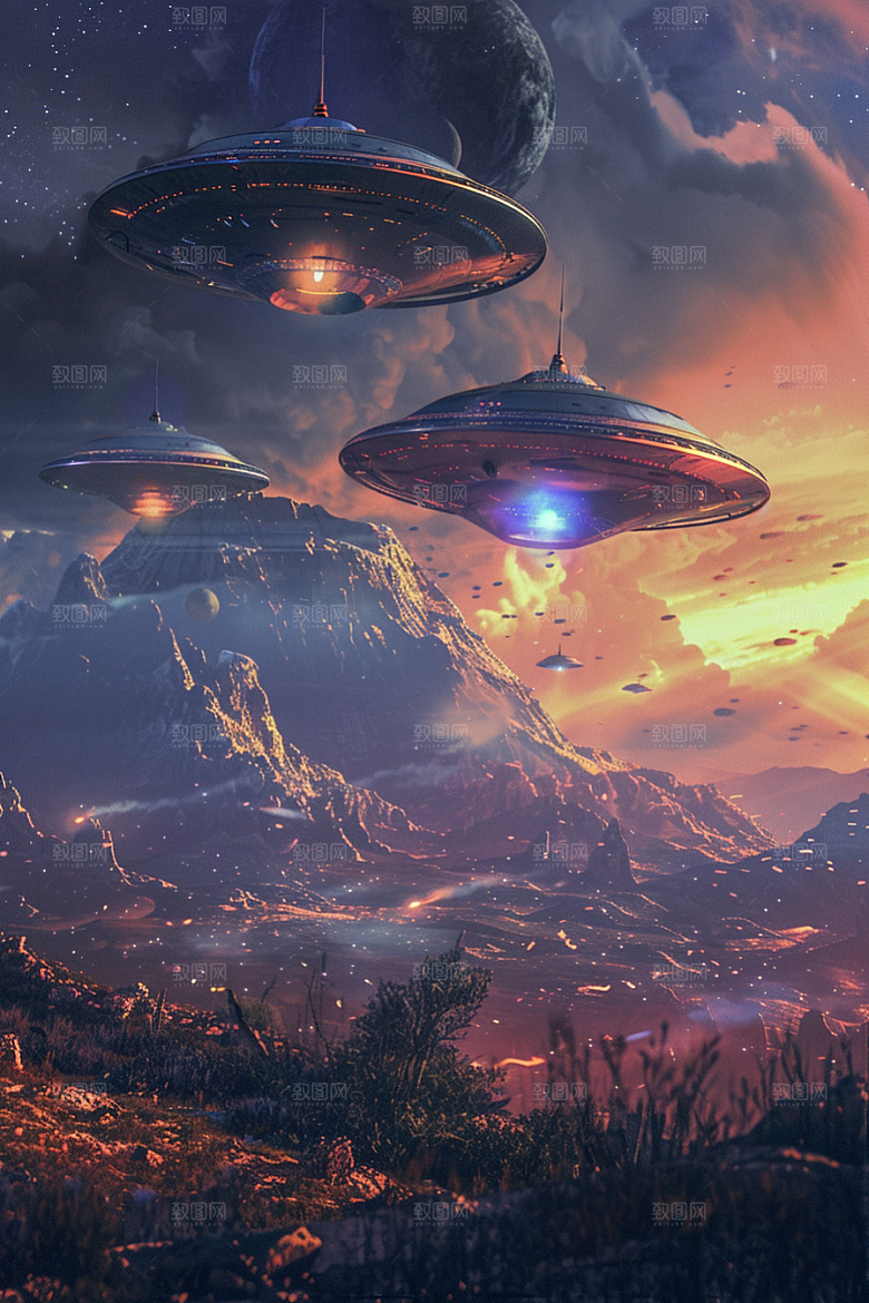 末日飞船废土风外星人游戏原画