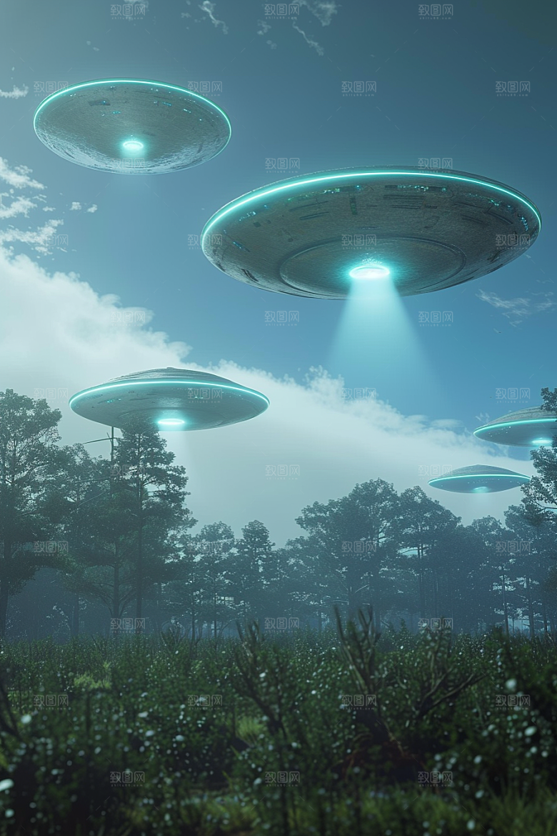 末日飞船外星人科幻片游戏原画