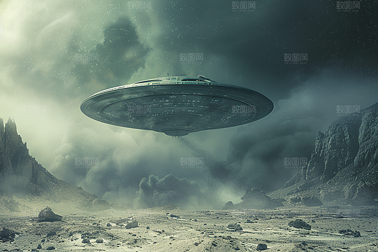 末日飞船飞行器外星人游戏原画