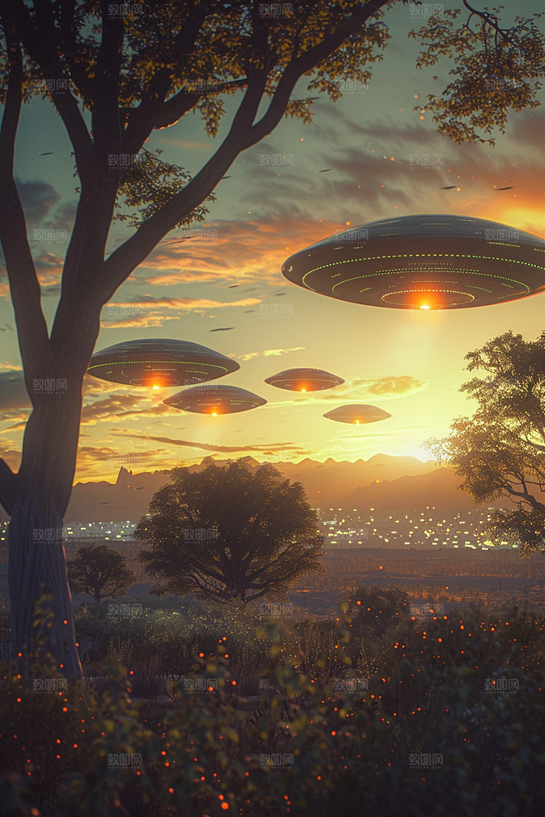 末日飞船太空战舰外星人游戏原画