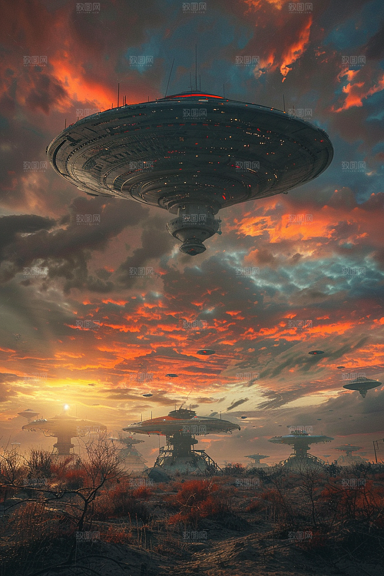 末日飞船宇宙太空游戏原画