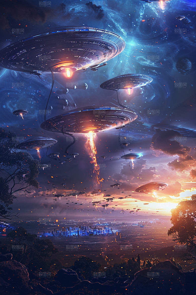 末日飞船废土风外星人游戏原画