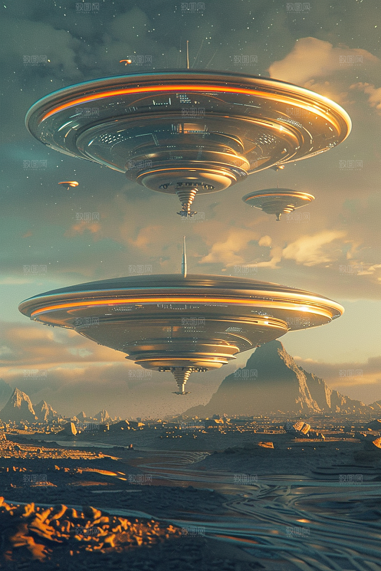 末日飞船宇宙科幻片游戏原画