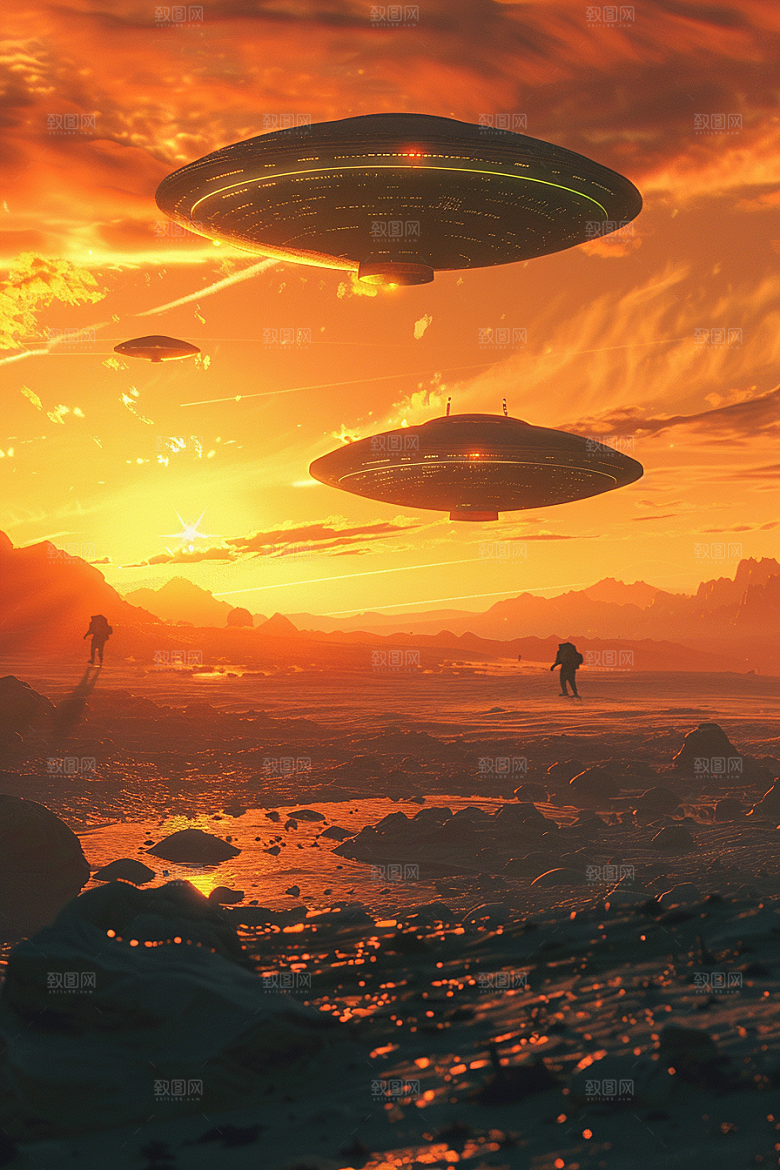 末日飞船废土风宇宙游戏原画