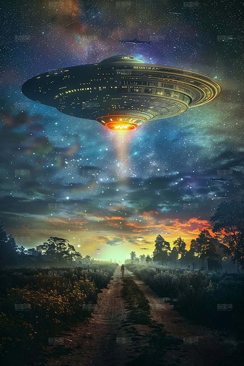 末日飞船外星人科幻片游戏原画