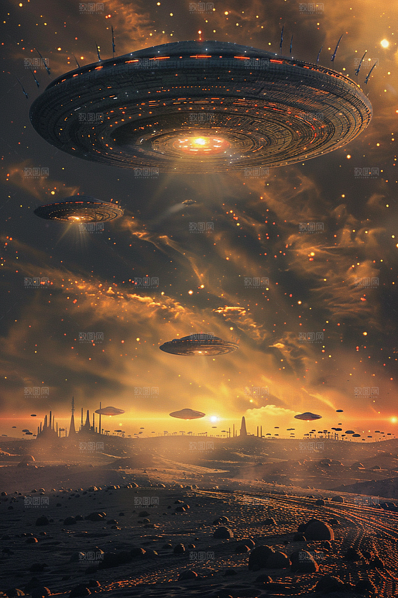 末日飞船宇宙太空游戏原画