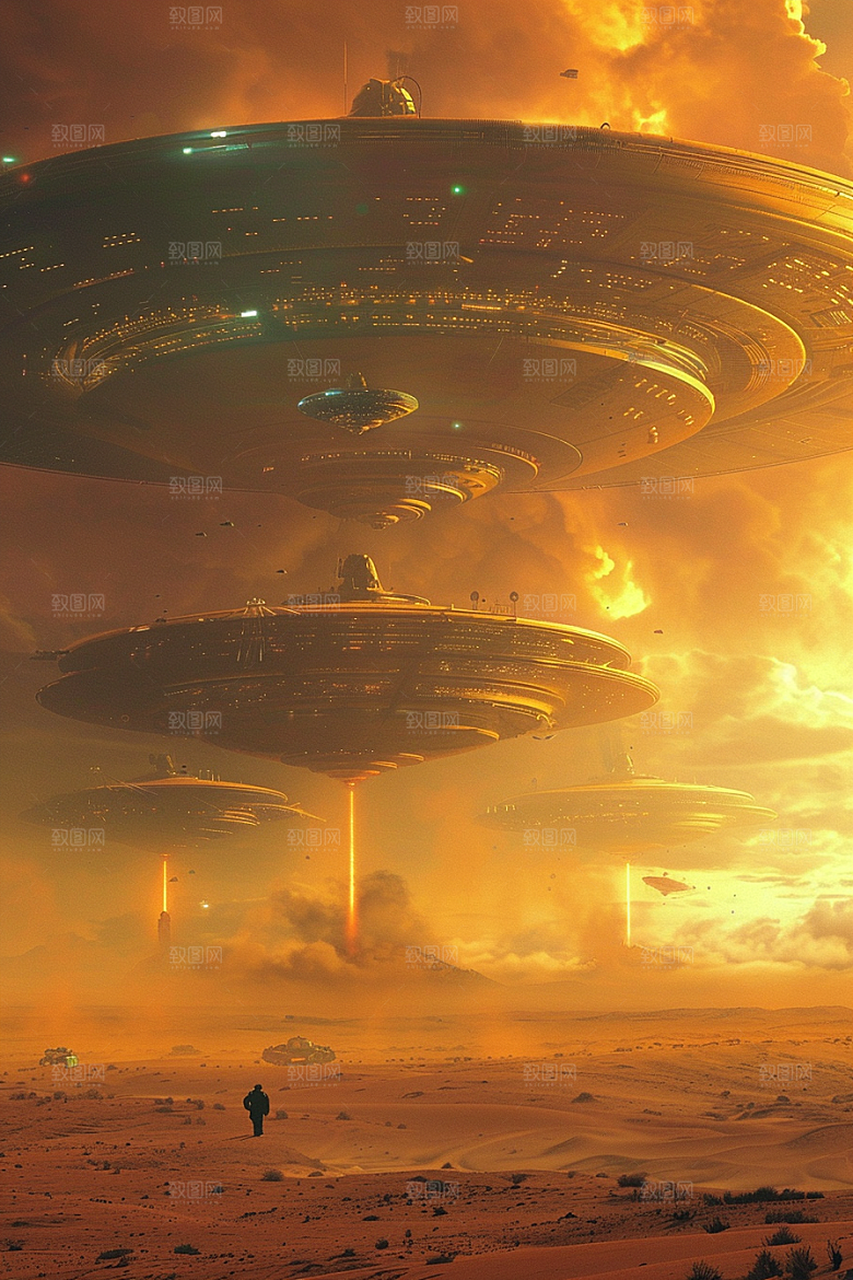 末日飞船太空宇宙游戏原画