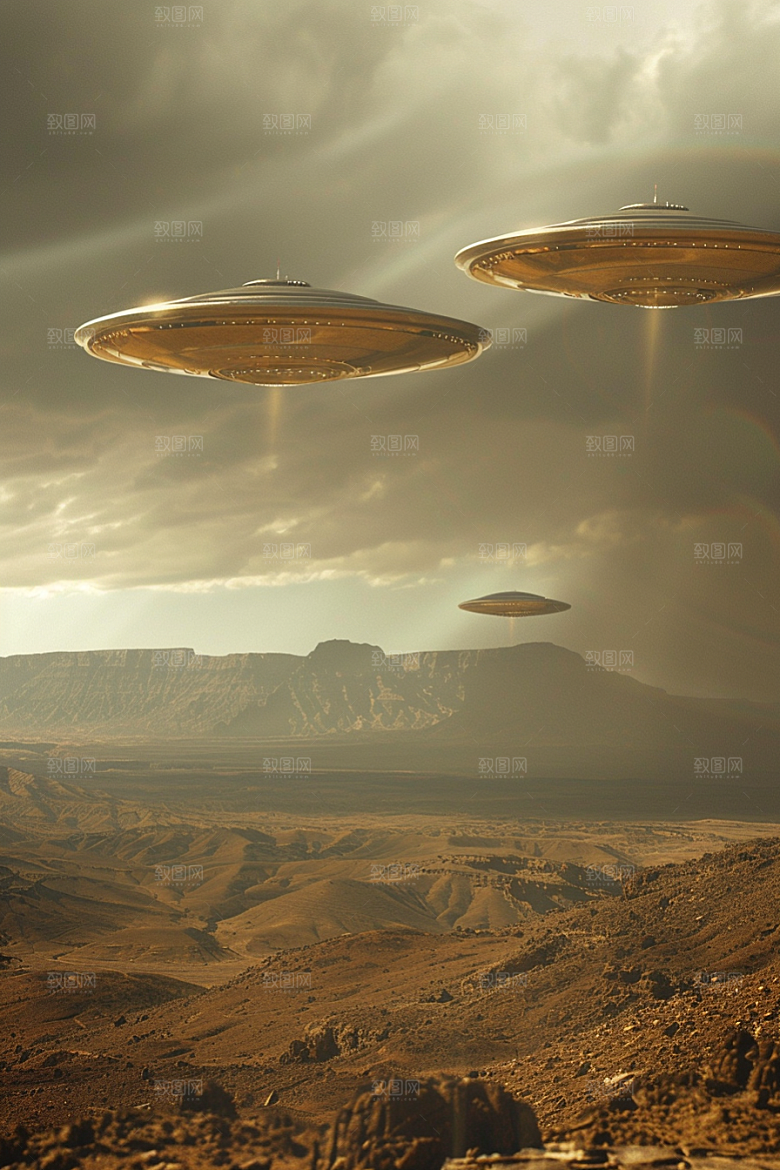 末日飞船科技感宇宙游戏原画