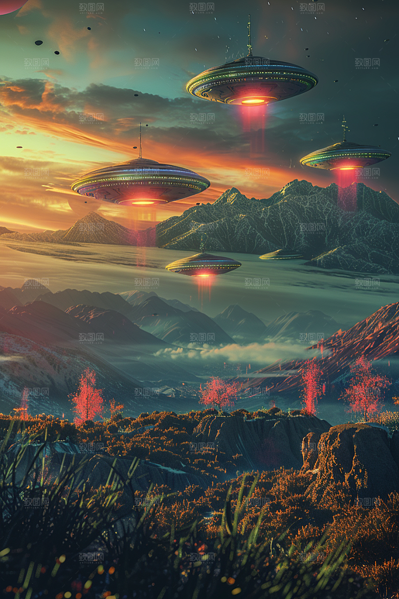 末日飞船外星人宇宙游戏原画