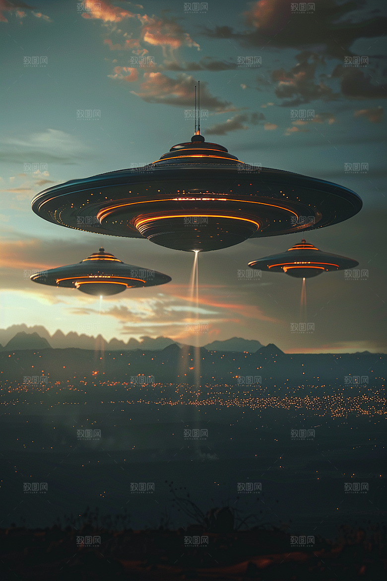 末日飞船太空战舰外星人游戏原画