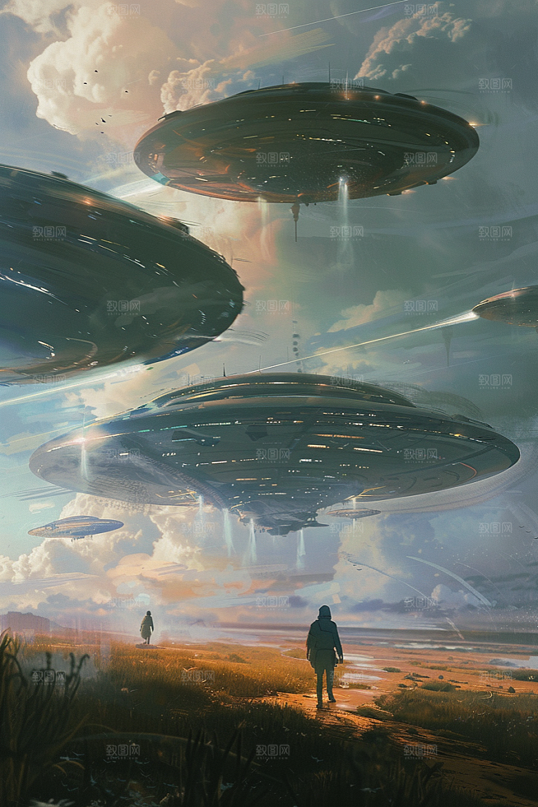 末日飞船废土风太空战舰游戏原画