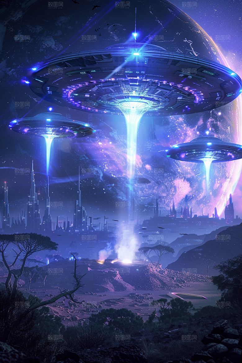 末日飞船废土风太空战舰游戏原画