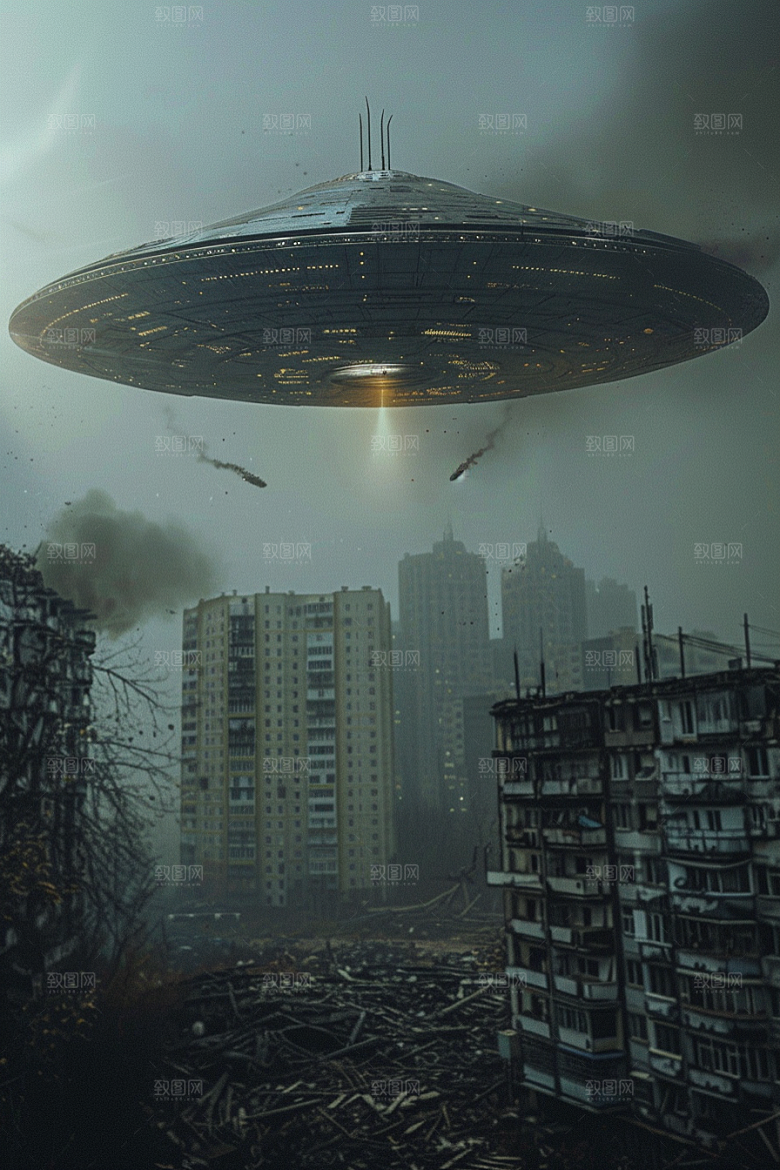 末日飞船科技感太空游戏原画