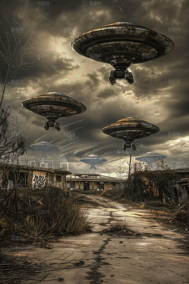 末日飞船科技感宇宙游戏原画